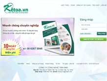 Tablet Screenshot of ketoa.vn